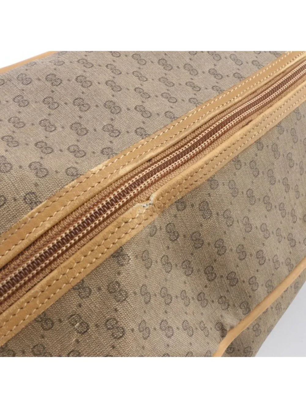 Gucci Micro GG Sherry Line Leather Boston Bag Tote